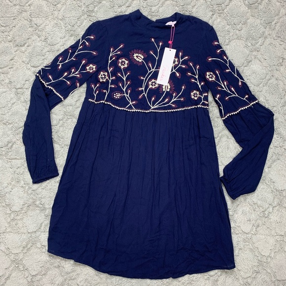 Parker Sadie Embroidered Peasant Shift Dress - Picture 10 of 13